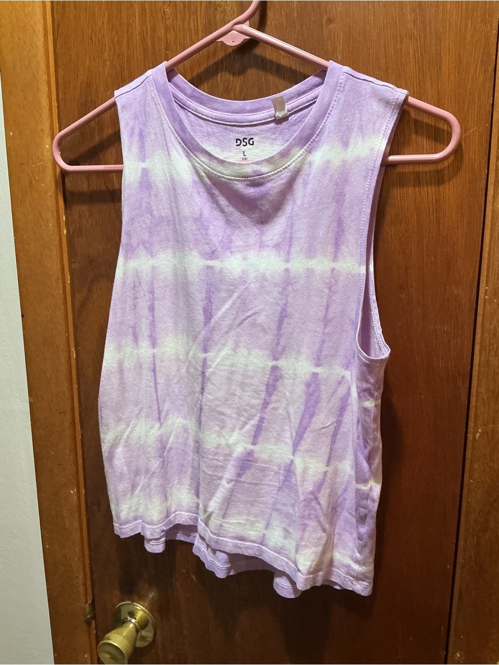 DSG Lavender & White Tie-Dye Muscle Tank